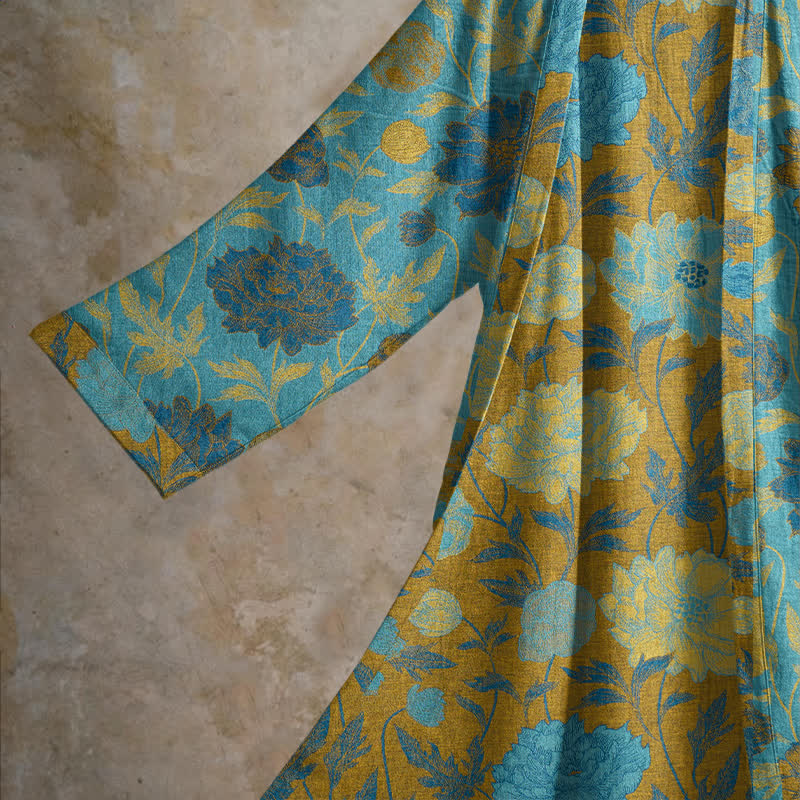 Vintage Floral Cotton Robe - image 13