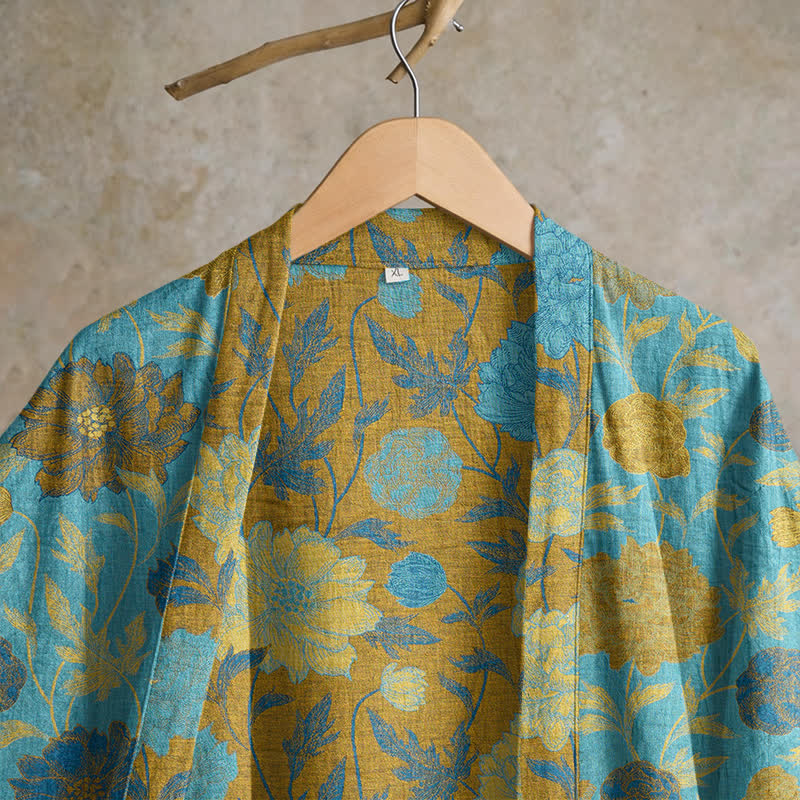 Vintage Floral Cotton Robe - image 12