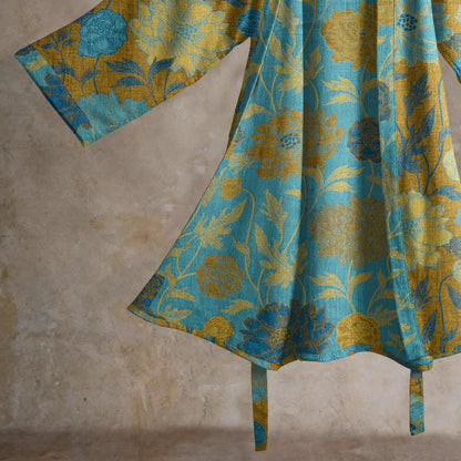 Vintage Floral Cotton Robe - image 19