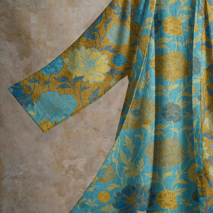 Vintage Floral Cotton Robe - image 18