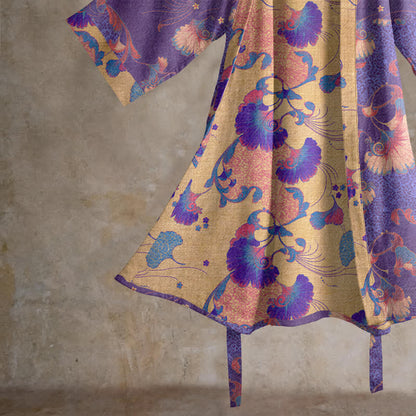 Floral Cotton Gauze Kimono Lounge Robe - image 4
