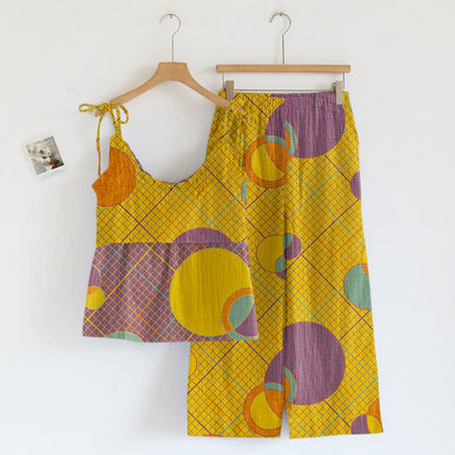 Abstract Circle Camisole Pajama Set - image 5