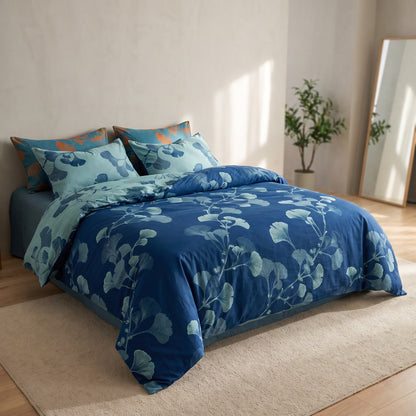 Vintage Ginkgo Leaf Cotton Bedding Set - image 2