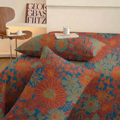 Retro Floral Cotton Gauze Bedding Set - image 6