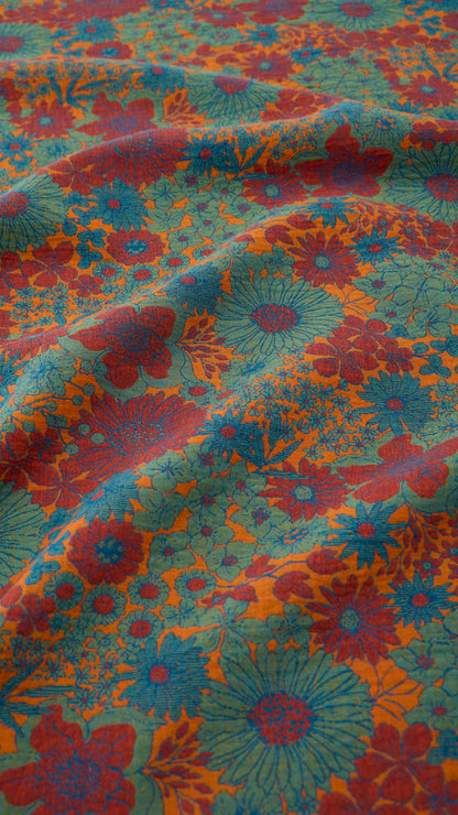 Retro Floral Cotton Gauze Bedding Set - image 8