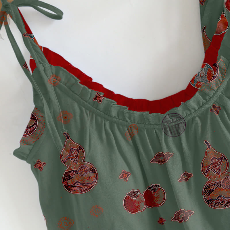 Lucky Gourd Print Cotton Pajama Set - image 4