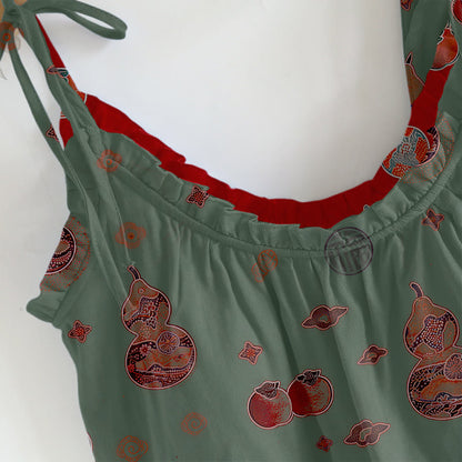 Lucky Gourd Print Cotton Pajama Set - image 4