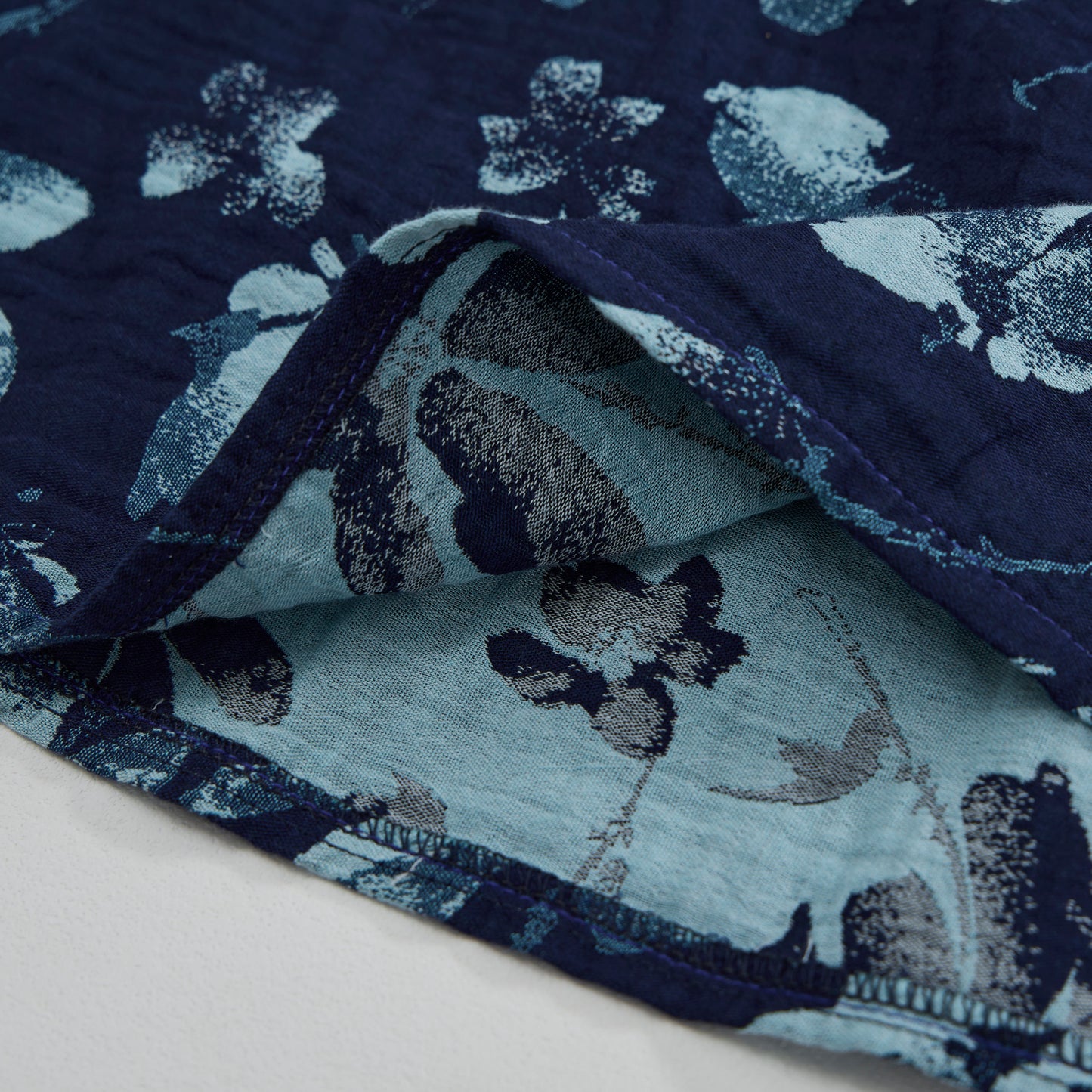 Retro Navy Blue Floral Cotton Tank Loungewear Set - image 4