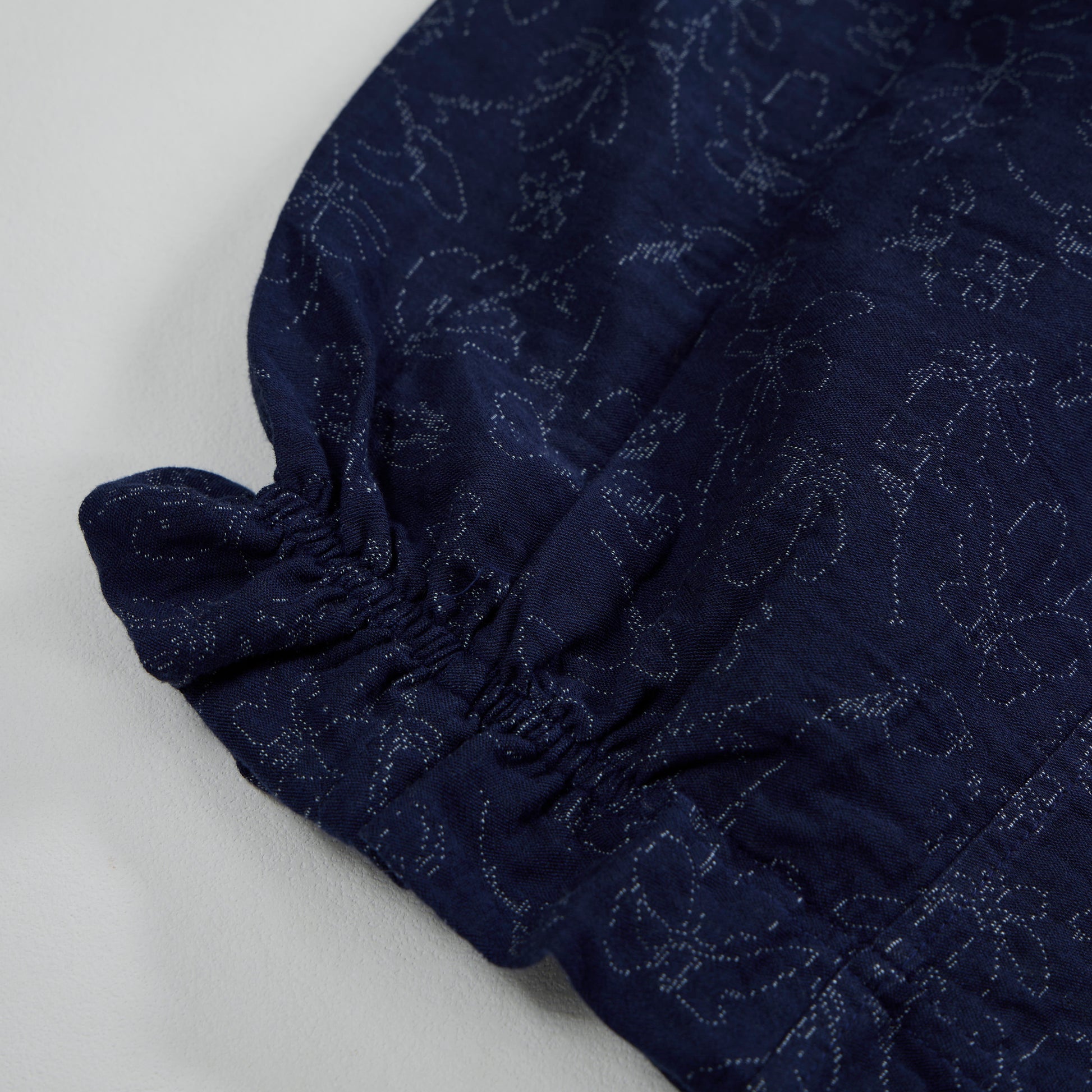 Retro Navy Blue Floral Cotton Tank Loungewear Set - image 8