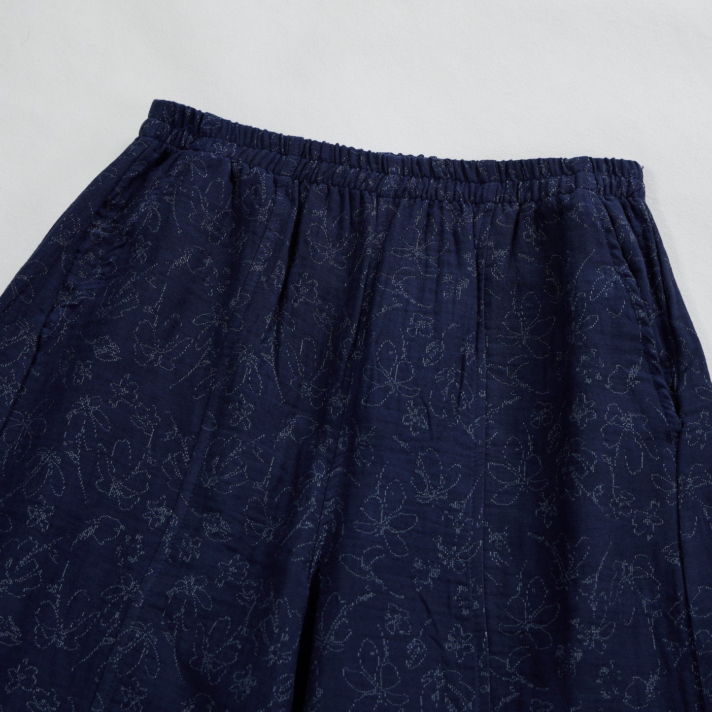 Retro Navy Blue Floral Cotton Tank Loungewear Set - image 6