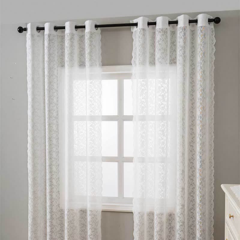 Grommet Top Airy Voile Lace Sheer Curtain - image 7