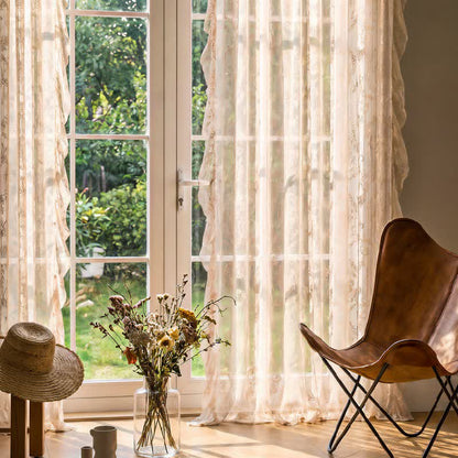 Ruffled Border Light Filtering Window Drape - image 5