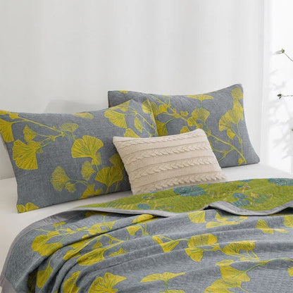 Retro Garden Flower Cotton Reversible Quilt - image 5
