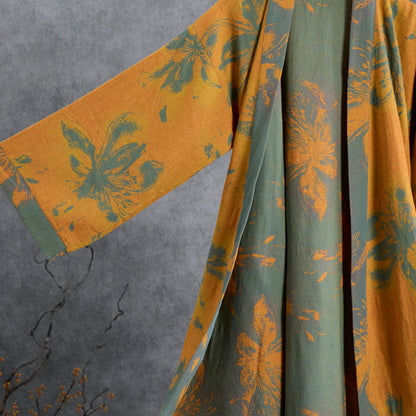 Reversible Vintage Floral Cotton Kimono Robe - image 6
