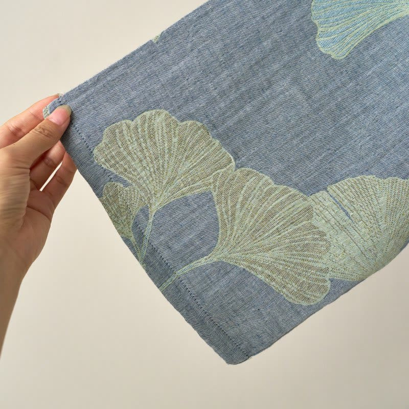 Ginkgo Leaf Organic Cotton Kimono Loungewear - image 3