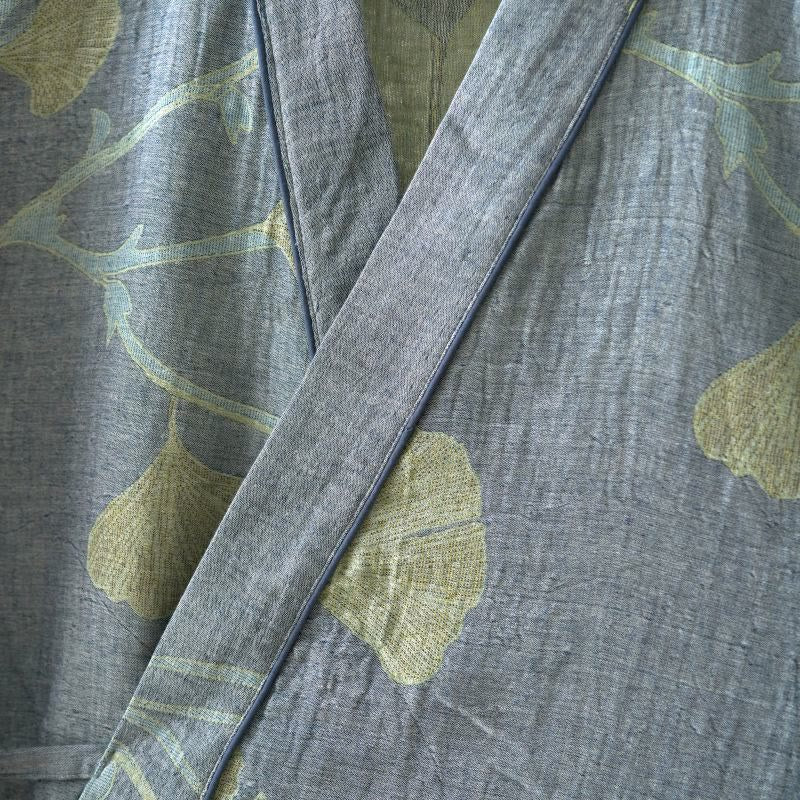 Ginkgo Leaf Organic Cotton Kimono Loungewear - image 5