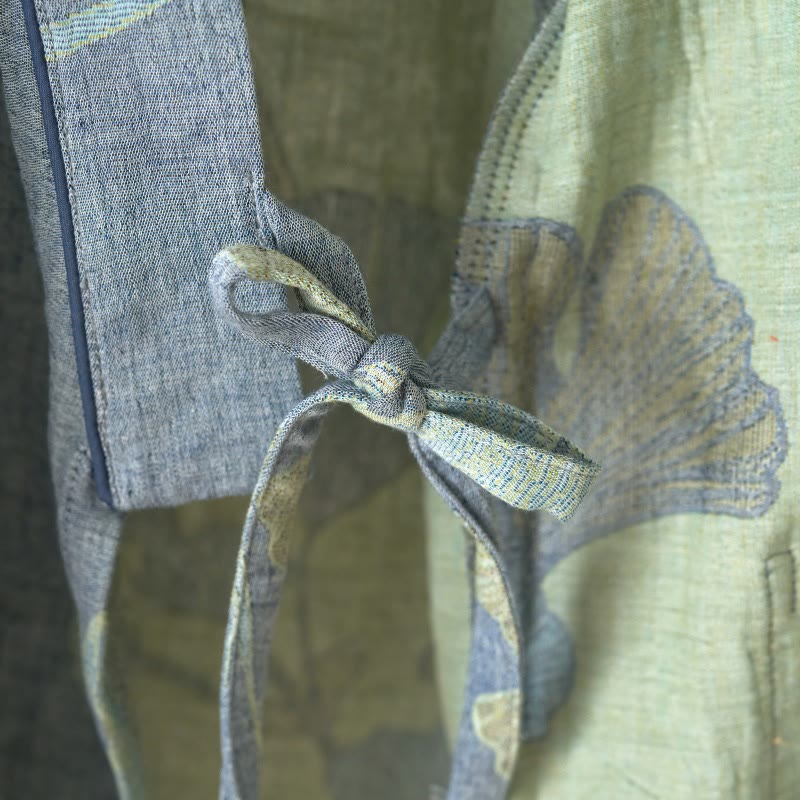 Ginkgo Leaf Organic Cotton Kimono Loungewear - image 6