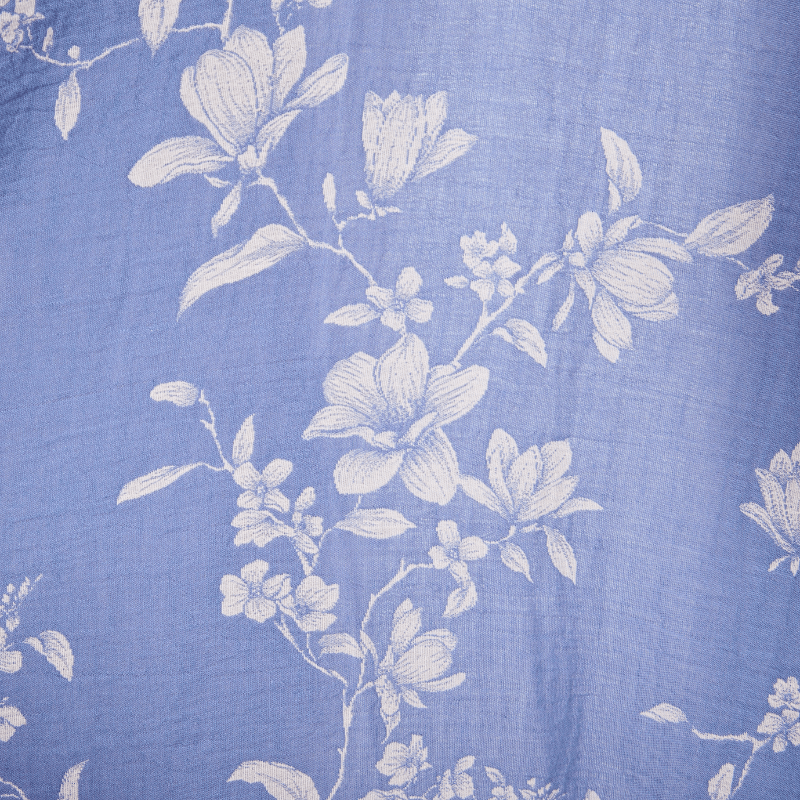 Double Gauze Elegant Floral Cotton Kimono Robe - image 4