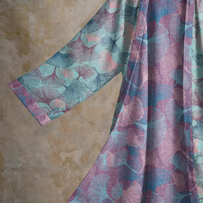 Dreamy Ginkgo Leaf Cotton Kimono Robe - image 3