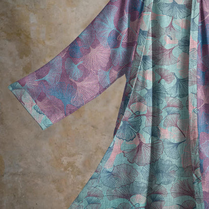 Dreamy Ginkgo Leaf Cotton Kimono Robe - image 9