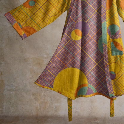 Retro Geometric Circle Cotton Robe - image 10