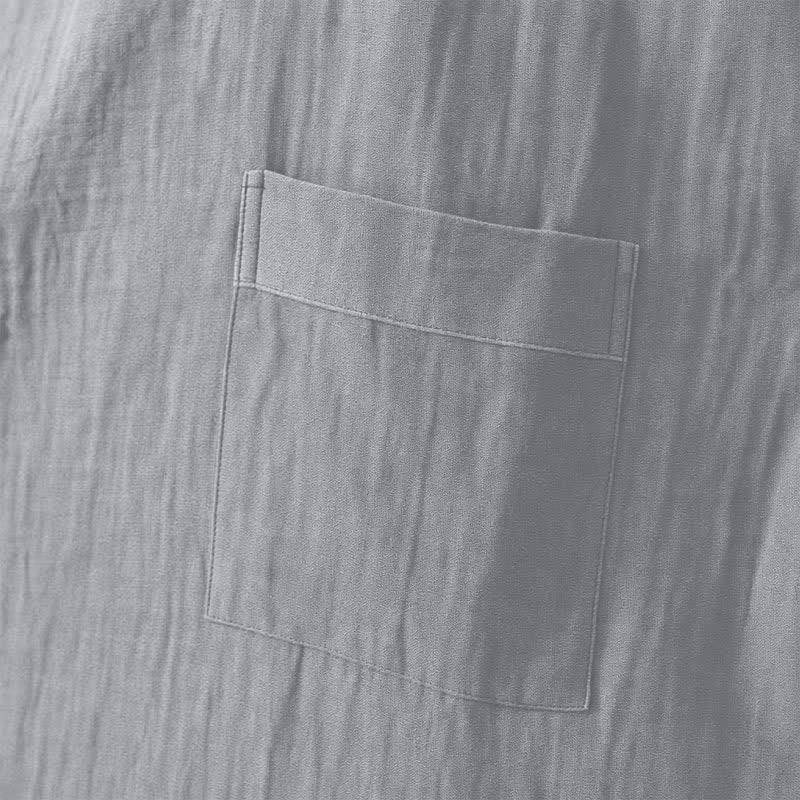 Retro Geometric Border Cotton Lounge Robe - image 11
