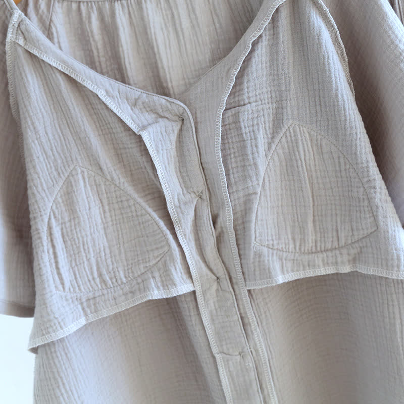 Breezy Cotton Gauze V-Neck Lounge Set - image 6