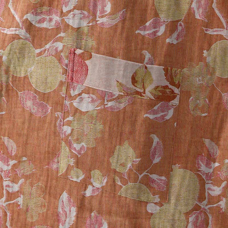 Botanical Pomegranate Print Cotton Kimono Robe - image 5
