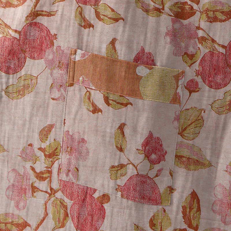 Botanical Pomegranate Print Cotton Kimono Robe - image 11