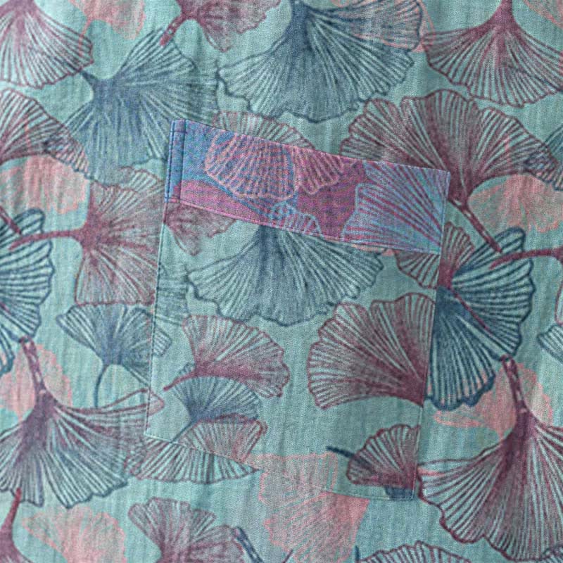 Dreamy Ginkgo Leaf Cotton Kimono Robe - image 5