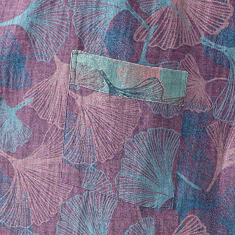 Dreamy Ginkgo Leaf Cotton Kimono Robe - image 11