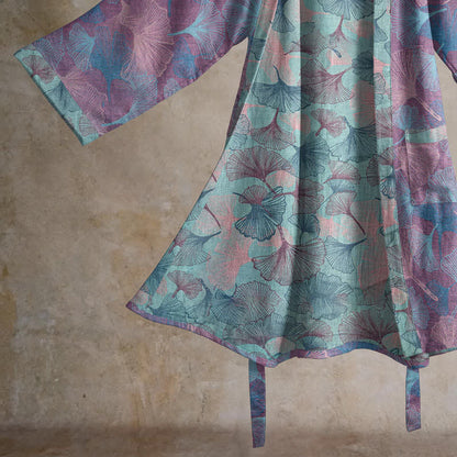 Dreamy Ginkgo Leaf Cotton Kimono Robe - image 10