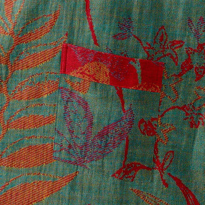 Retro Leaf Jacquard Cotton Kimono Robe - image 11