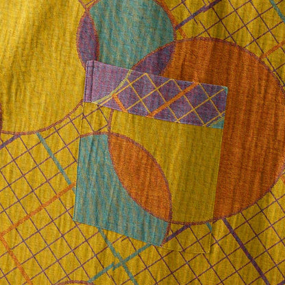 Retro Geometric Circle Cotton Robe - image 11
