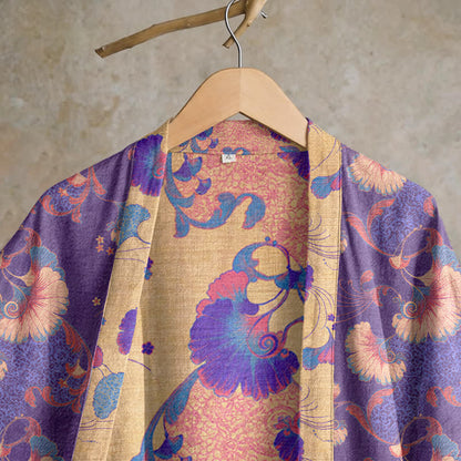 Floral Cotton Gauze Kimono Lounge Robe - image 2
