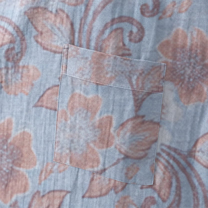 Retro Floral Cotton Kimono Robe - image 11