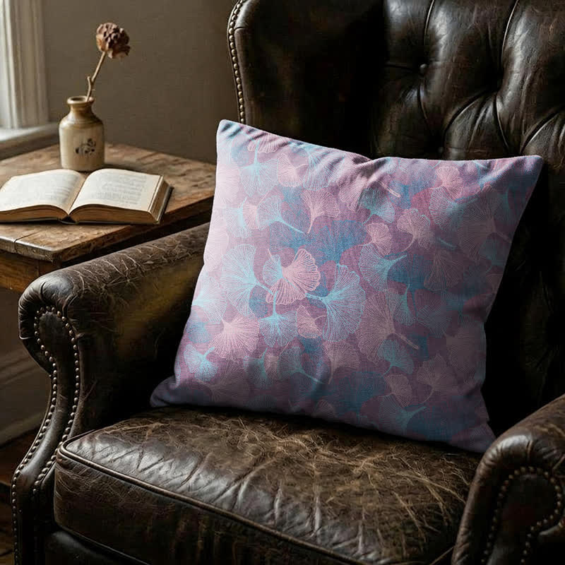 Vintage Ginkgo Leaf Throw Pillow Cover - image 7