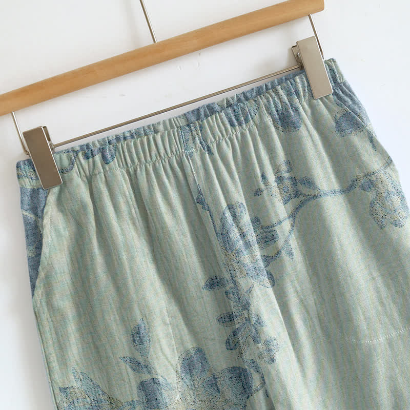 Vintage Floral Cotton Cami Loungewear Set - image 7