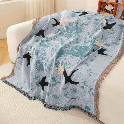 Artistic Sky Swallow Star Throw Blanket - image 4