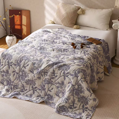 Ownkoti Vintage Cotton Gauze Jacquard Floral Quilt - Queen - image 0