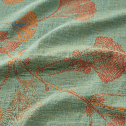 Retro Ginkgo Leaf Cotton Reversible Bedding Set - image 17