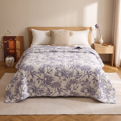 Ownkoti Vintage Cotton Gauze Jacquard Floral Quilt - image 1