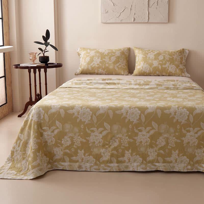 Vinatge Floral Muslin Coverlet Bedspread - image 7
