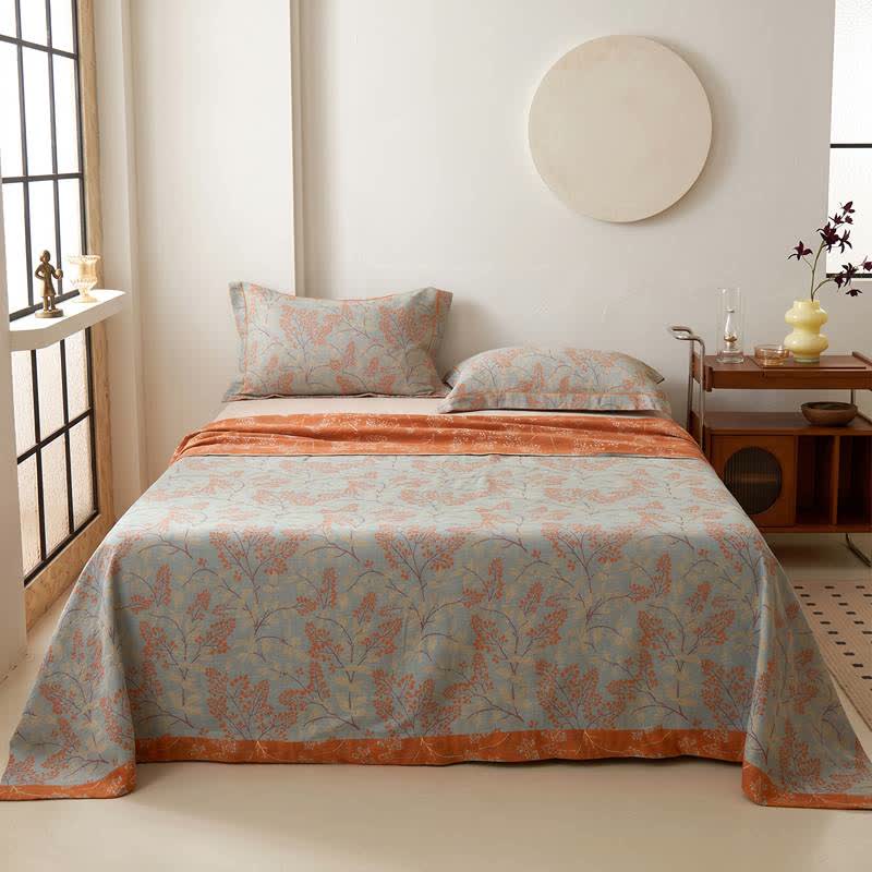 Botanical Branch Muslin Reversible Bedspread - image 1