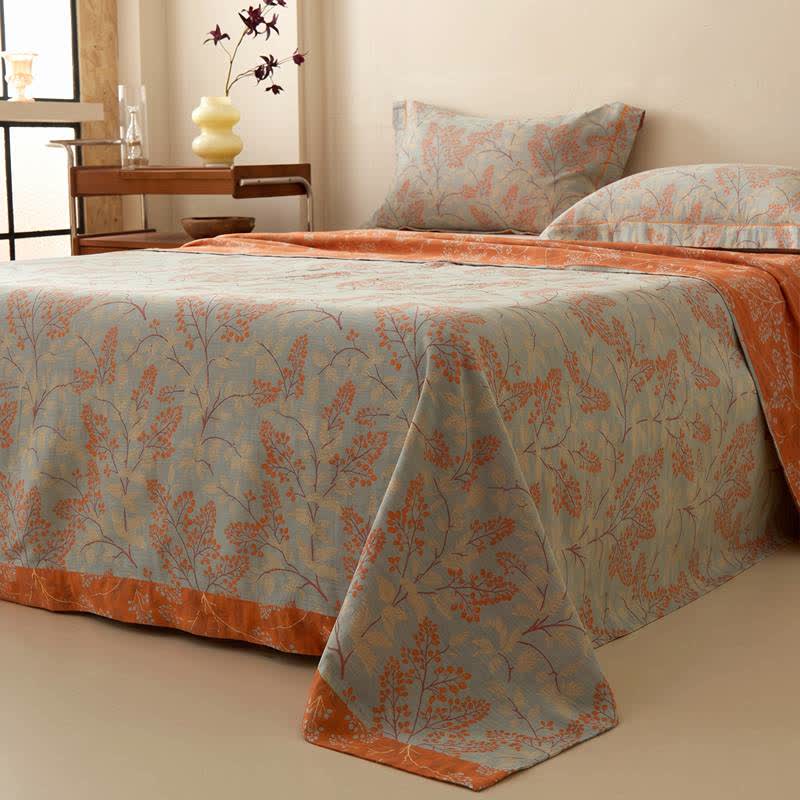Botanical Branch Muslin Reversible Bedspread - image 2