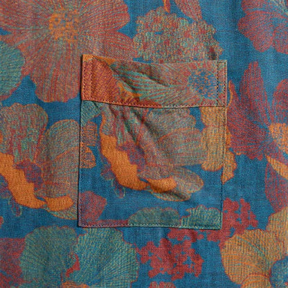 Vintage Flower Cotton Kimono Robe - image 9