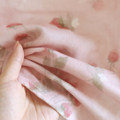 Pink Strawberry Cotton Lounge Nightgown - image 3