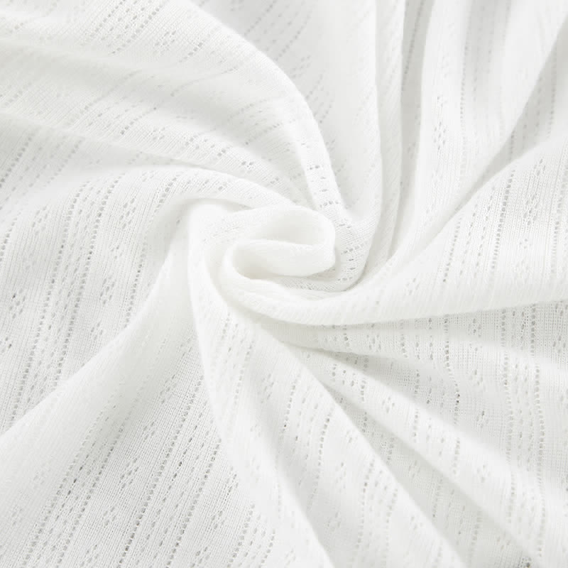 White Ruffle Cotton Loungewear Set - image 8