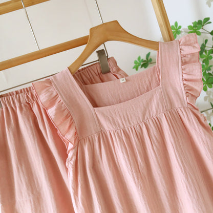 Breezy Ruffle Trim Cotton Lounge Set - image 4