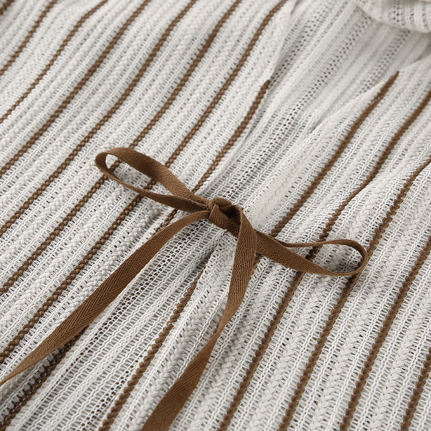 Effortless Stripe Cotton Wrap Resort Loungewear Set - image 6